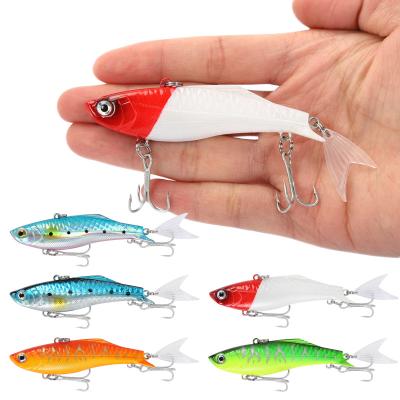 China High Quality ABS 75mm 23g Vibration Bait Fishing Lures Metal Blade Vib Swimbait 3D Eye Lure for sale