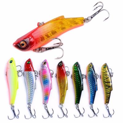 China ABS 70mm Vibration 18g Bait Fishing Lures Topwater Freshwater Bass Artificial Bait VIB Sink Crankbait Wobblers Diving Bait for sale