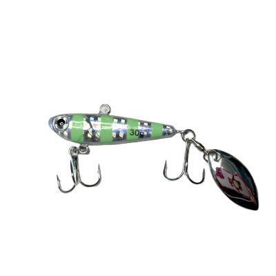 China Lead Vibration 20g/30g/40g High Quality Bait Fishing Lure VIB For Lure Hard Metal Fishing Lure With Spoon Blade Spinner Bait for sale