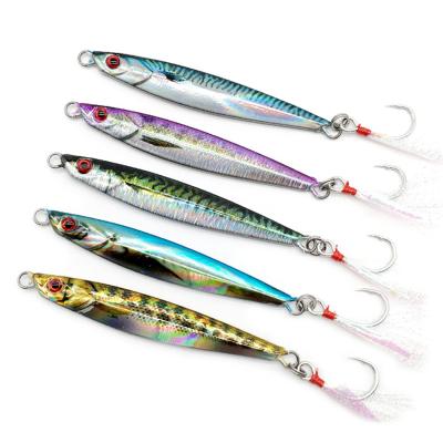 China Amazon Lead Metal Jig Deep Sea Sinking Speed ​​Fast Fall Baits Luminous Slow Jigging Fishing Lures for sale