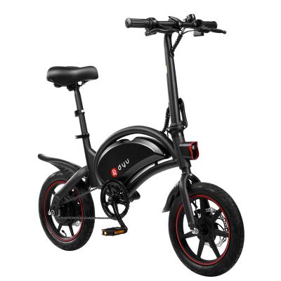 China iron dyu electric scooter uesd for sale folding e-bike 14inch wheel wheels cheap folding bike light weight adjustable speed for sale