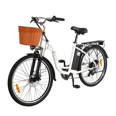 China Retro Ebike Metal E-bicycle Removable Battery 6 Speed ​​Europe Popular Retro Lady Electric City Bikes Bicycle For Lady Women Girl for sale