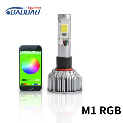 China M1 25W 3000Lumen RGB Car LED headlight for sale