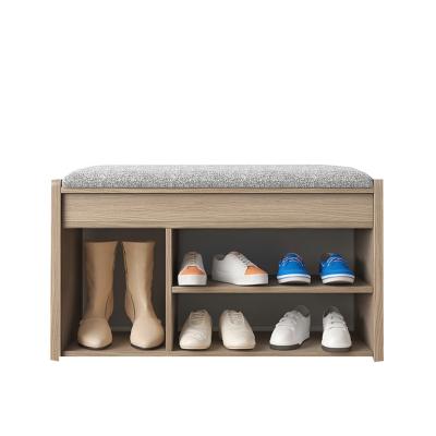 China Foldable Multiple Function Home Entryway Shoe Bench with Changing Cushion Shoe Bench Shoe Storage Bench for sale