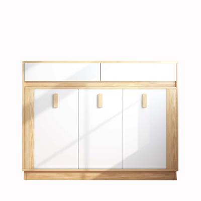 China Clean Set White And Wooden Color Eco - Friendly Ready To Collect Small Sideboards Sideboard Kitchen Cabinet Organizer for sale