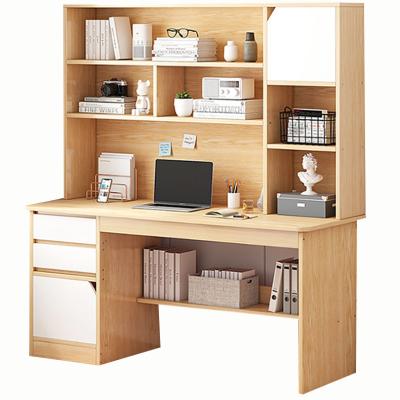 China (Other) Simple Design Adjustable Furniture Combination Set Computer Home Office Desk Table Book Shelves Wooden Book Case for sale