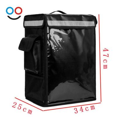 China Waterproof Bicycle Motorcycle Food Delivery Backpack Large Custom Print Thermal Insulated Food Delivery Pizza Bag for sale