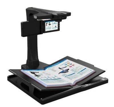 China 22 lbs MP HD camera eloam book scanner with preview screen and V-shaped book cradle for sale