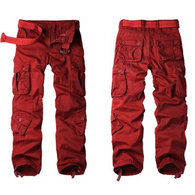 China 100% Anti-Static Cotton Loose Mens Cargo Pants Outdoor Coveralls Mens Multi-pocket Trousers Plus Size Casual Pants for sale