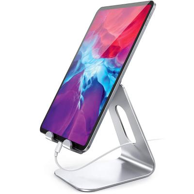 China Portable Aluminum Multi-angle Tablet Holder Adjustable Desk Stand Compatible with Tablets for sale