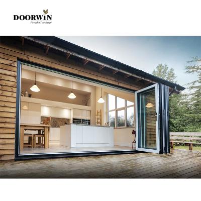 China Heat Insulation Light Weight Australia Standard Aluminum Folding Door Style Bi-Fold Asian Windows And Doors for sale