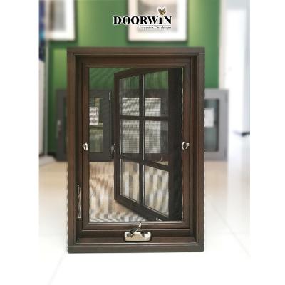 China Swing Proof Sound Windows Top Selling Blinds Inside Black Crank Double Stained Glass Casement Windows for sale