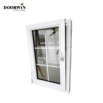 China Swing Customized Interior Aluminum Wood Glass Double Fabric Horizontal Opening Tilt And Turn French Casement Window for sale