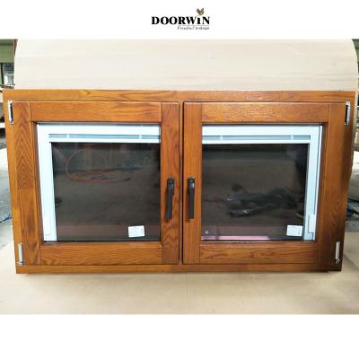 China Best Swing Price American Custom Design Red Oak Wood Frame Casement Windows With Integrated Tilt And Turn Sash Windows for sale