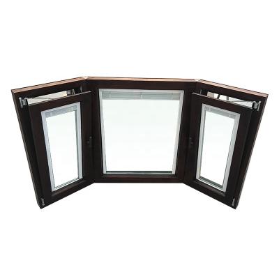 China New NFRC Screen Simple Design Window Grill Design Magnetic Picture Bay Window Arc Windows for sale