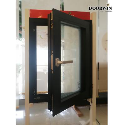 China Swing modern design good quality newest style wd aluminum clad casement window inward tilt and turn windows double glazed window for sale