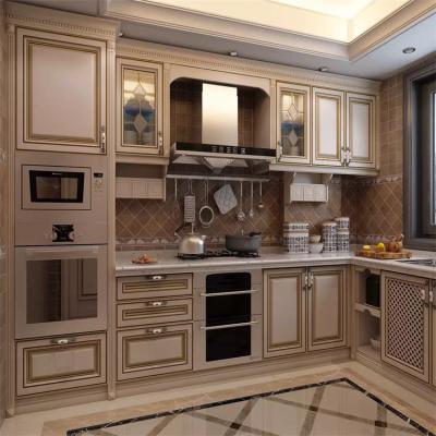 China Modern Solid Wood Gray Kitchen Cabinets Kitchen Shaker Cabinets Modern American Country French Country Sideboards for sale