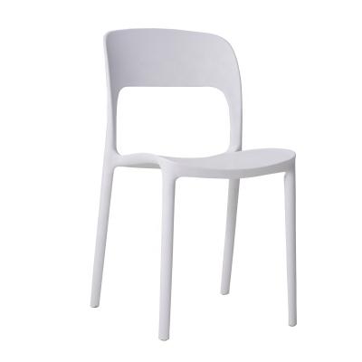 China Cheap Wholesale Affordable Stackable White Plastic Restaurant Dining Chairs for sale