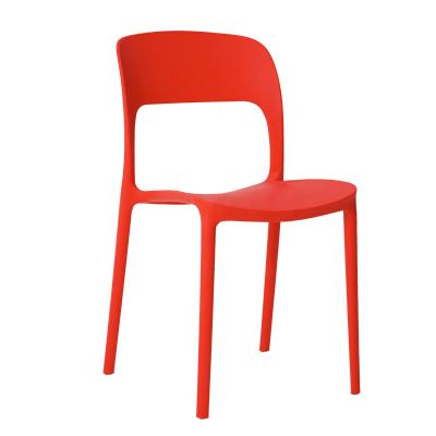 China Wholesale Cheap Stackable Red Plastic Restaurant Dining Chairs for sale