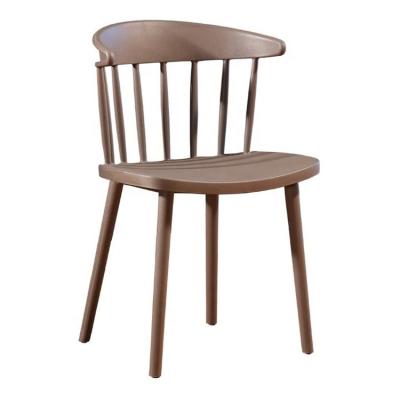 China Affordable Modern Gray Plastic Restaurant Dining Chair With Plastic Leg for sale