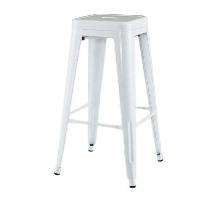 China Counter Height Contemporary White Rustic Metal Bar Stool for sale