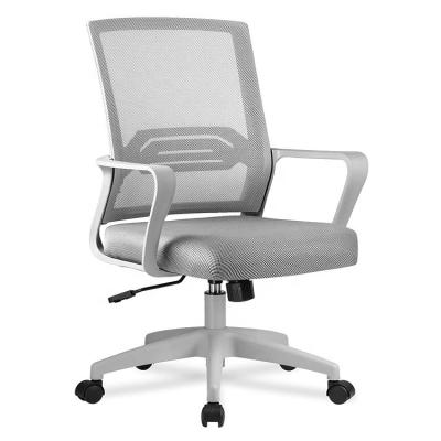 China (Size) Adjustable Ergonomic Office Chair Swivel Office Chair With Mesh Backrest Rocker Function Height Adjustable Light Gray for sale