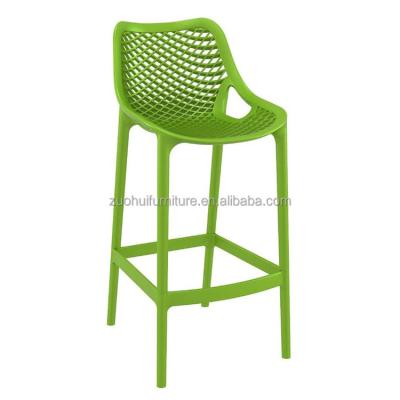 China New Design Contemporary Green Height Air Plastic Patio Counter Bar Stool for sale