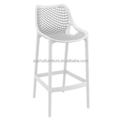 China Contemporary New Design Height Air Patio White Plastic Bar Stool Counter for sale