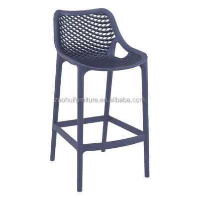 China Contemporary New Design Gray Plastic Height Air Patio Bar Stool Counter for sale