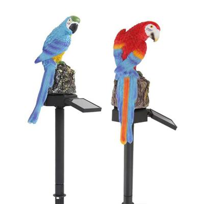 China Outdoor Waterproof Garden Yard Decoration Resin Parrot Solar Lamp Garden Lawn Landscape Lamp for sale