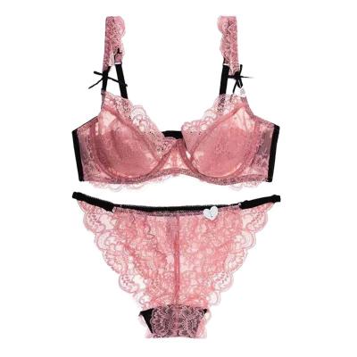 China Charming bud explosive euramerican silk QUICK DRY bra is large underwear covered with ultra thin transparent temptation waist underwear for sale