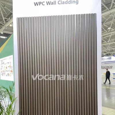 China Contemporary Wooden Grains Wall Panel Exterior Garden Decorative Wpc Factory Waterproof Cladding for sale