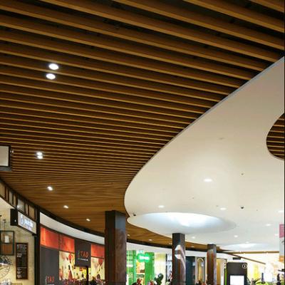 China Modern Lightweight & Durable Wood Plastic Composite Slatted & Suspended Ceiling Systems for sale