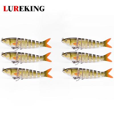 China Swimbait Plastic Fishing Lure , Multi Section ABS Artificial Hard Joint Fishing Lures For Bass for sale