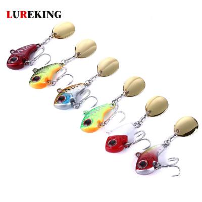 China Hot Sale Metal Spinner Bait Metal Mini VIB Instant Vibration Hard Fishing Lure With Spinner Tail for sale