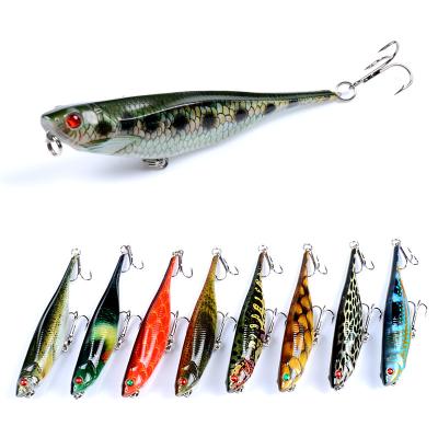 China ABS Plastic New Painted Plastic Pencil Bait 10cm 9.9g Artificial Pencil Topwater Fishing Lure For Bass Fishing for sale