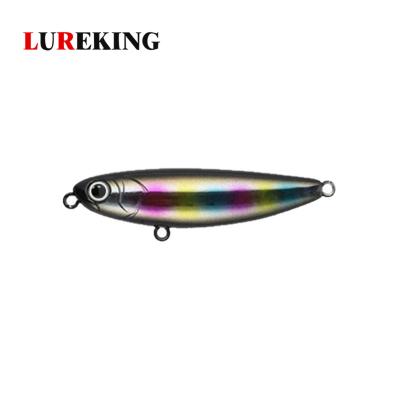 China 2021 New 60mm Plastic 6g Topwater Fishing Floating Pencil Lure Snap Minnow Bait With Strong Hooks Bass Fishing for sale