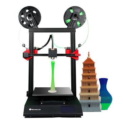 China Rencolor DM-10 Printer 3d Printer Mini 2in1out DIY FDM 3D Color Multi-mode Color-mixed Multi-axis 3D Drucker for sale