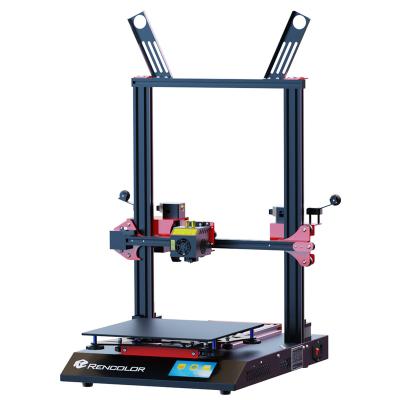 China Rencolor Multi-Axis DM-10 Mini 2 in 1 220*220*260mm Color-Mixed Frame Multicolor Metal Frame Aluminum Profile DIY FDM 3D Printer for sale