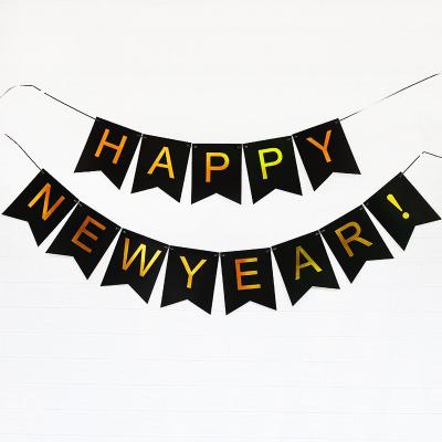 China 2021 HAPPY NEW YEAR tail hot stamping flag festival decoration of the new year banner wallpaper laying big flag new year fish for sale