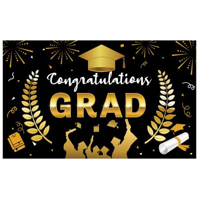 China Graduation Season Party Banner Graduation Party Layout Photo Background Party Decoration Hanging Banner for sale