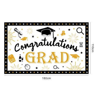 China Decoration Party Home School Graduation Banner 2022 Congratulations Graduate Banner for Graduation Party Supplies Large 70.87 x 43.31 inch Graduation Decorations for sale