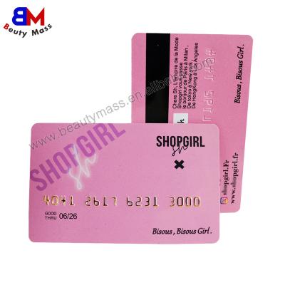 China Luxury Custom Business Card Visa PVC VIP Gift Chip Cards Luxury Plastic Embossed Number Credit Card Business Card Printing With Logo for sale