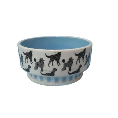 China Wholesale Non-automatic Luxury Ceramic Dog Food Rolls Logo Ceramic Cat Pet Bowl Custom Made for sale