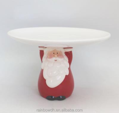 China Home Christmas Santa Claus Dessert Plate Christmas Decoration Decor / Office Decor for sale