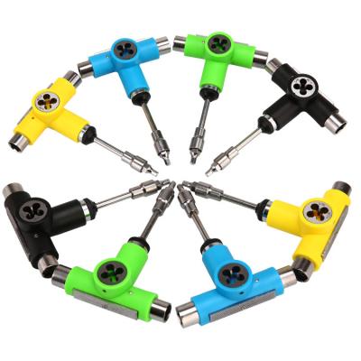 China Multifunctional Skateboard DIY/Repair Skate Tool 10-in-1 Skateboard Tools T Type for sale