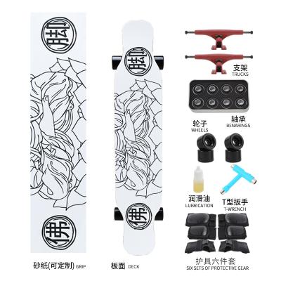 China Youth Customize Wholesale Design Service For 46inch Long Skateboard With Professional 7layer Canadian Maple Board for sale