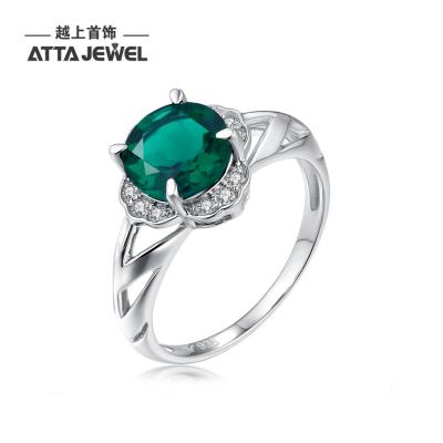 China 925 Sterling Silver Jewelry Green Gemstone Men Ring Cut Emerald for sale