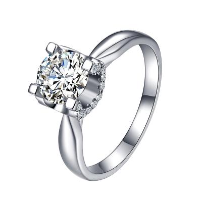 China Nickel Free and Lead Free Jewelry Love Moissanite Ring 0.5ct VVS1 GH Lab Color 925 Silver Lab Color Moissanite GEMS ATTA Wife Girlfriend Courtship Gift for sale