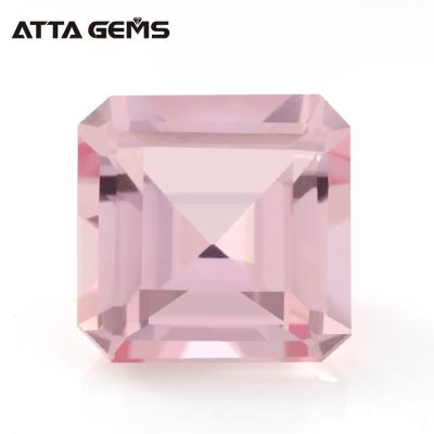 China Color Set or Fire Pink Morganite Sapphire Synthetic Corundum Square Cut Loose Gemstone for sale